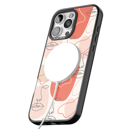 Abstract Face Line Art