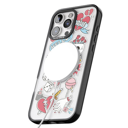 Autocollants Crâne et Fleurs