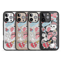 Autocollants Crâne et Fleurs