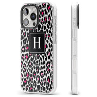 Personalised Clear Pink Leopard Monogram