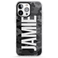 Personalised Black Camo Name Vertical