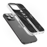 Personalised Black Marble Stripe Initials