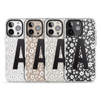 Initiale en gras personnalisée et florale