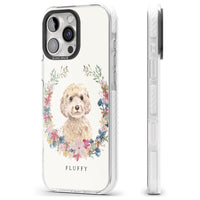 Personalised Champagne Cockapoo Floral Portrait