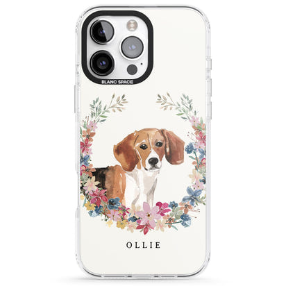 Personalised Beagle Floral Portrait