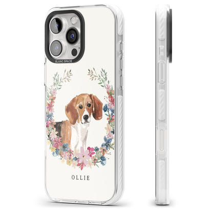 Personalised Beagle Floral Portrait