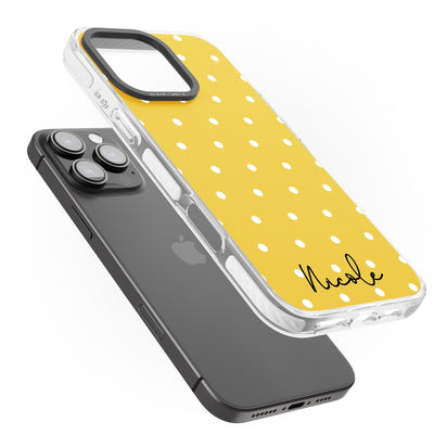 Personalised Yellow Polka Dot