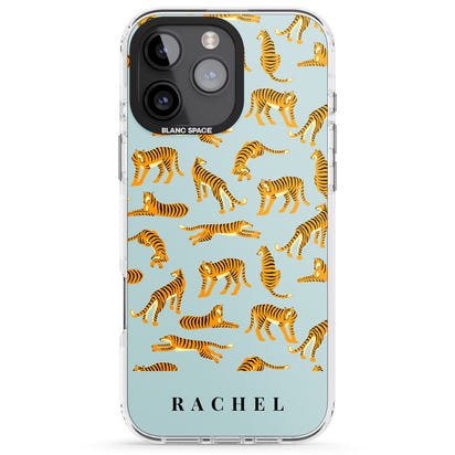 Personalised Turquoise Tiger Pattern