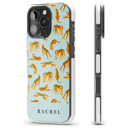 Personalised Turquoise Tiger Pattern