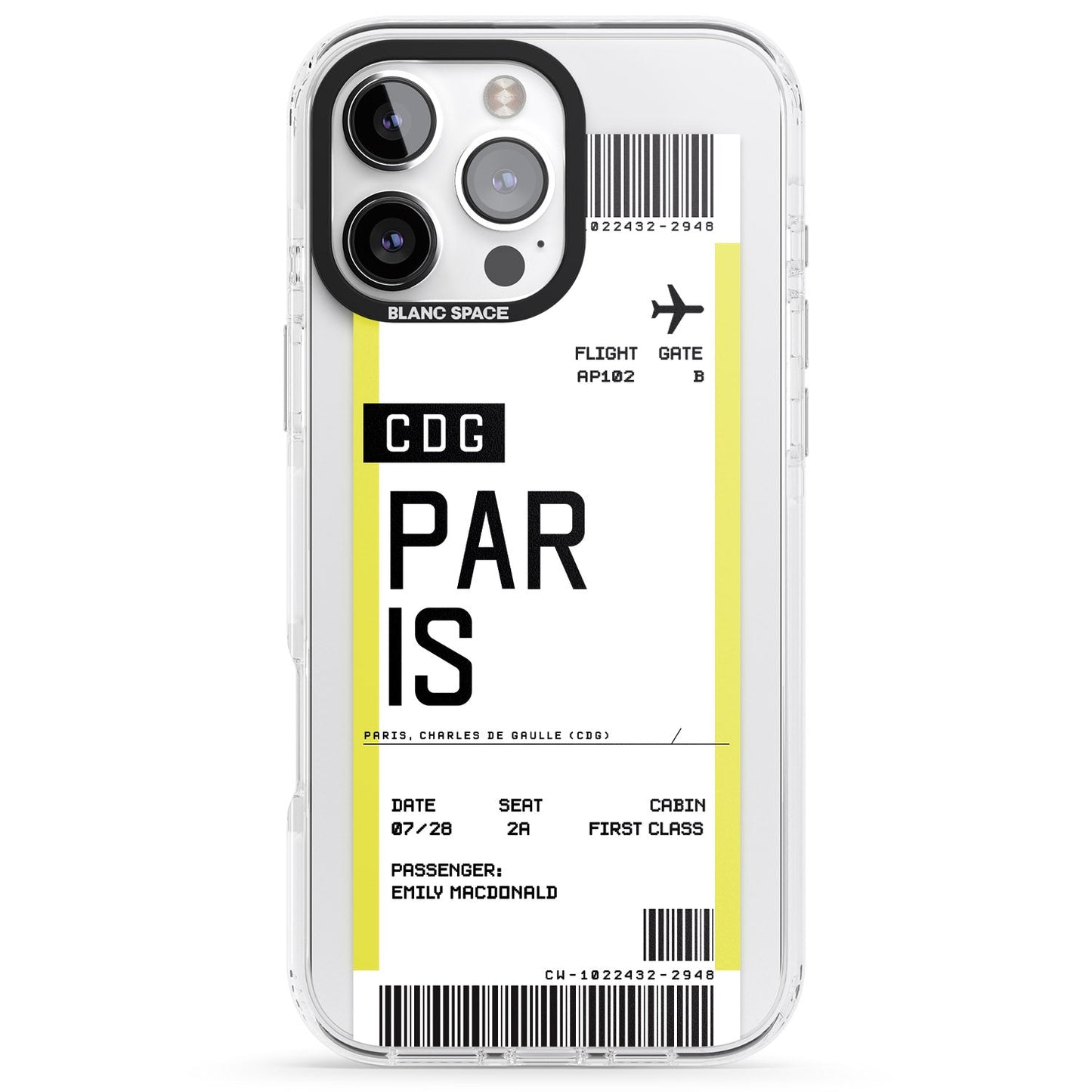 Personalised Paris Boarding Pass