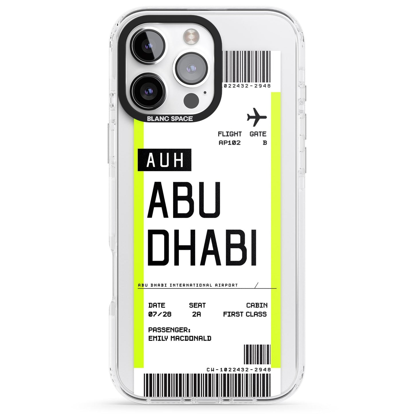 Personalised Abu Dhabi Boarding Pass