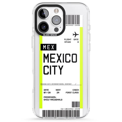 Carte d'embarquement personnalisée pour Mexico