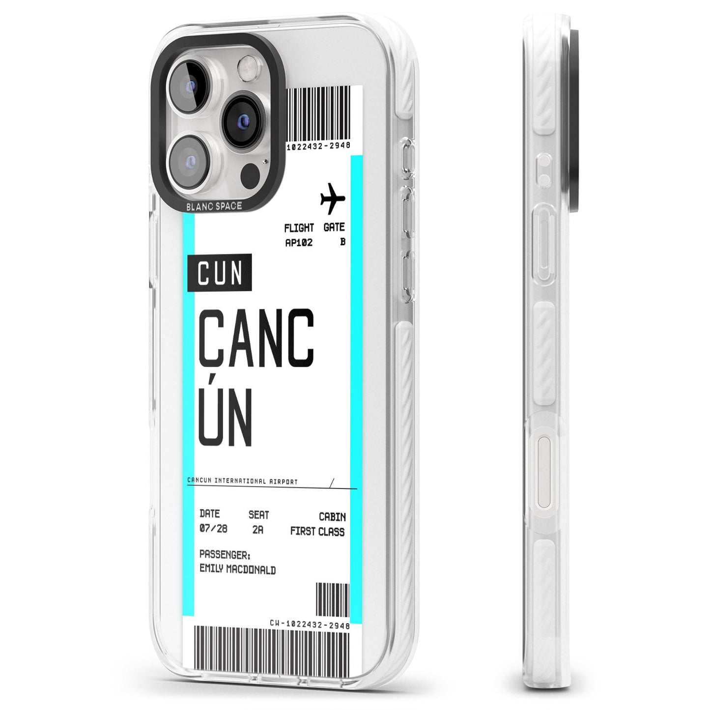 Personalised Cancún Boarding Pass