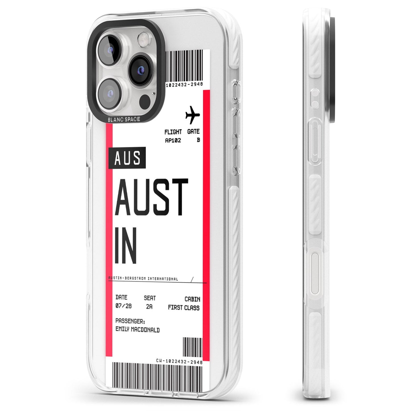 Personalised Austin Boarding Pass