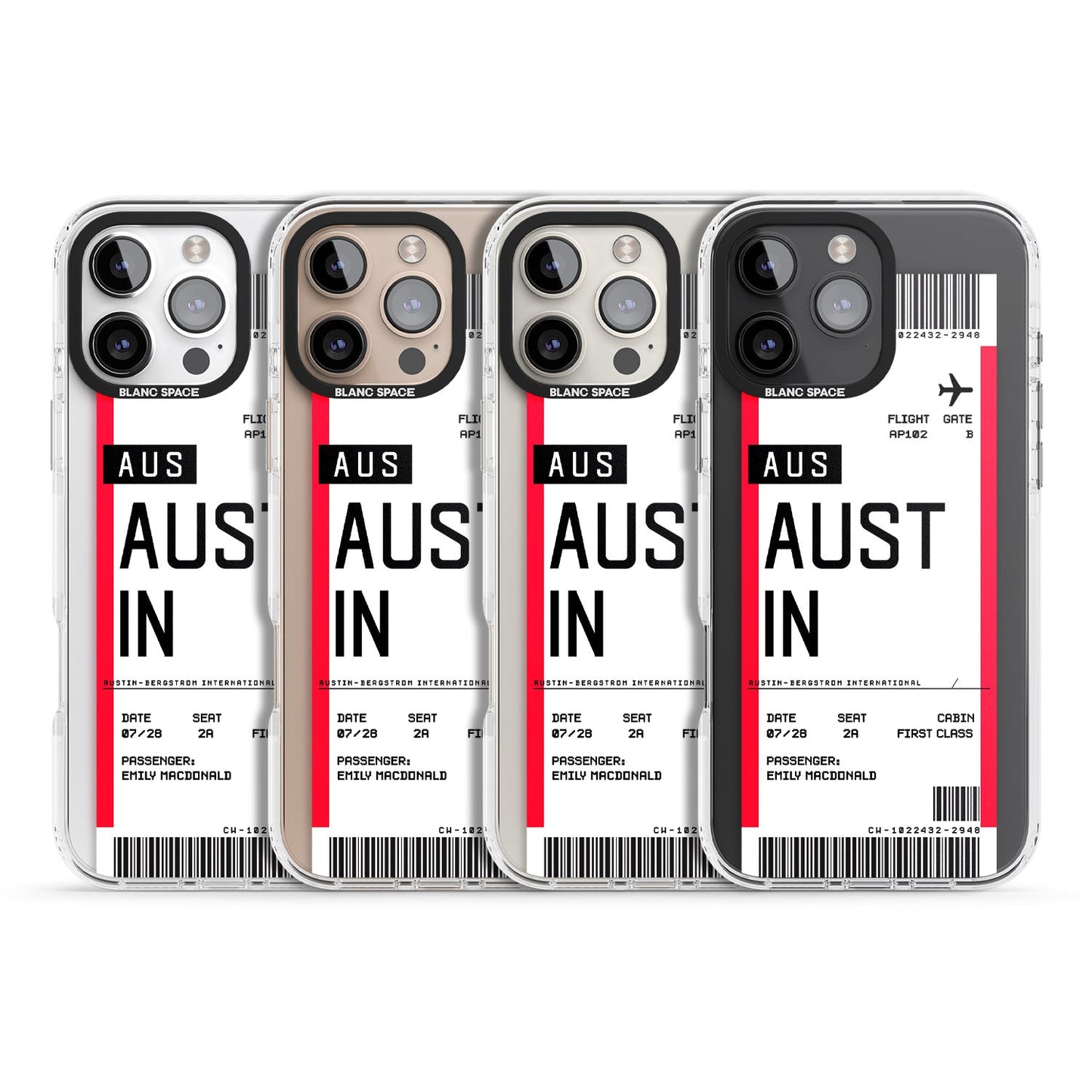 Personalised Austin Boarding Pass