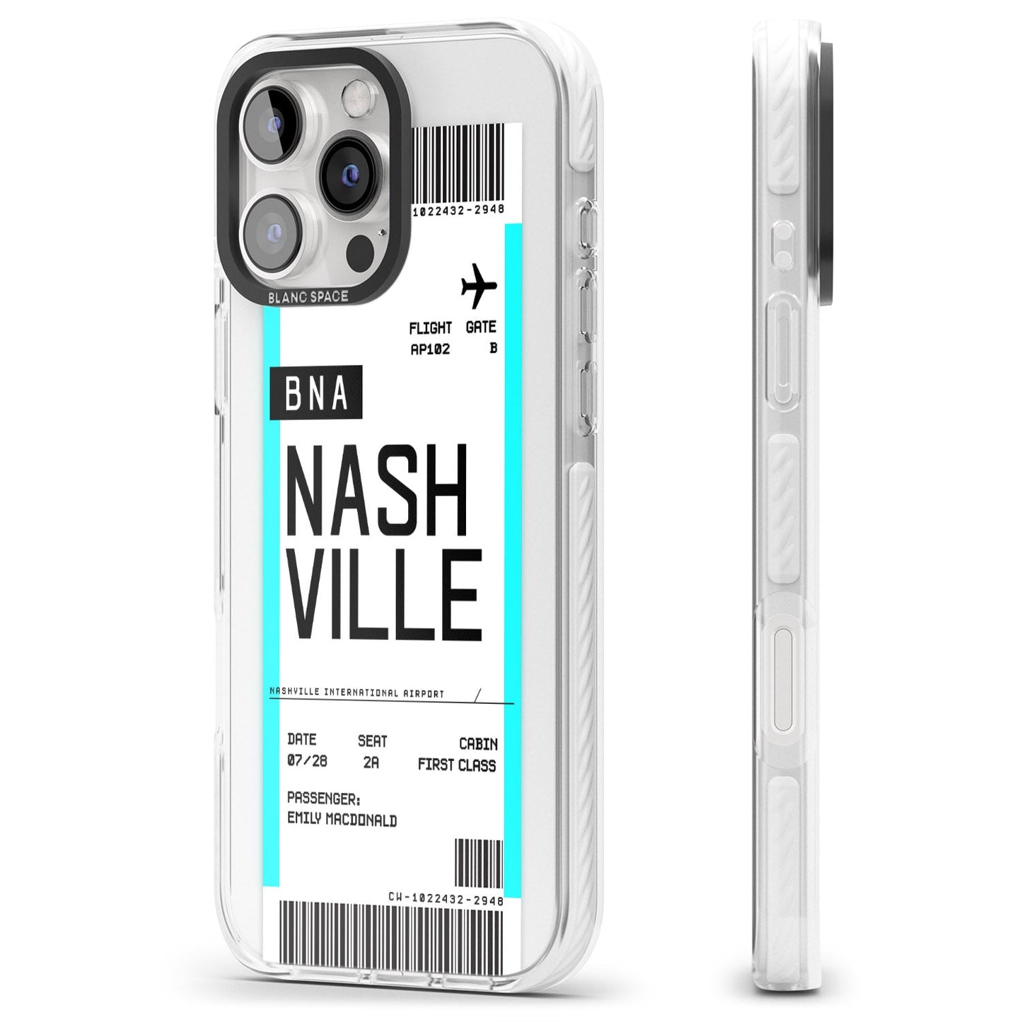 Carte d'embarquement personnalisée pour Nashville