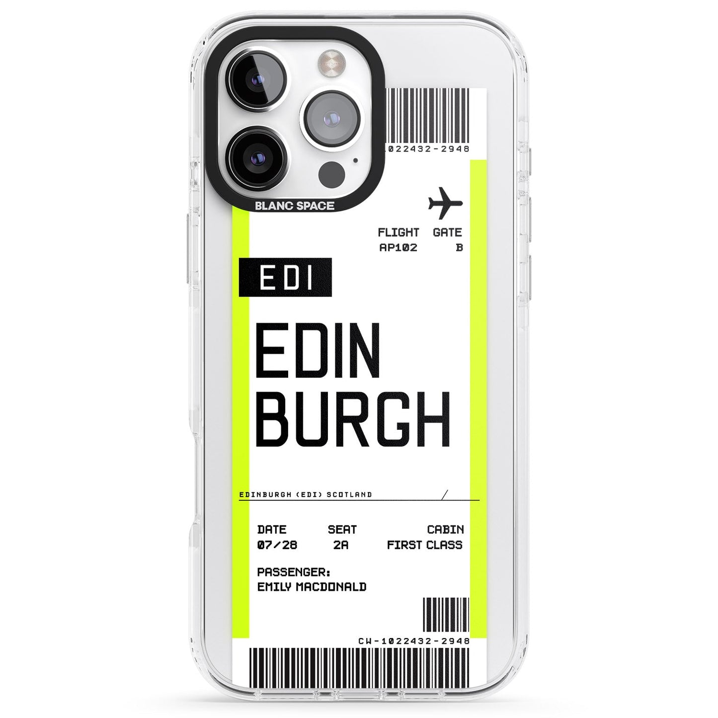 Personalised Edinburgh Boarding Pass
