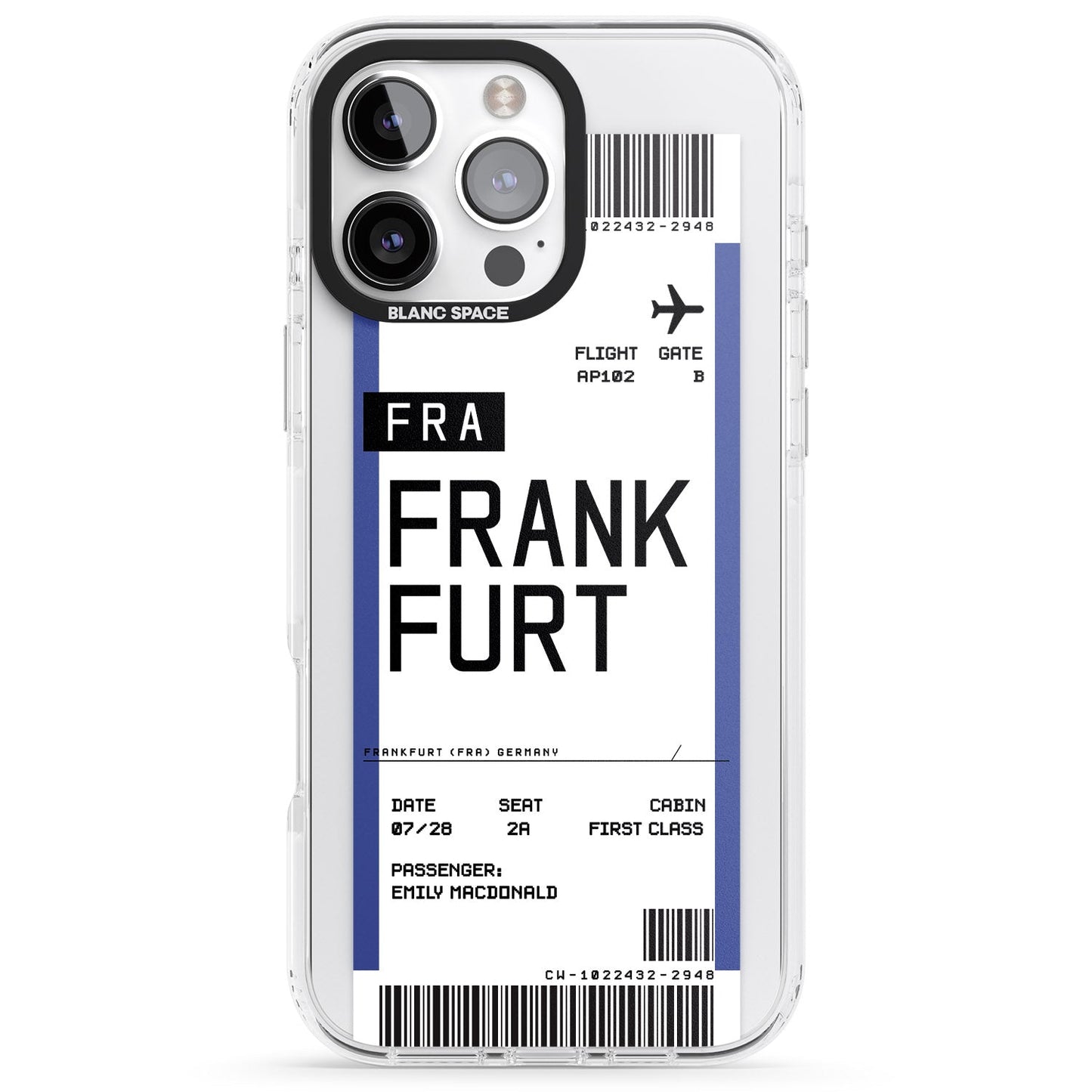Personalised Frankfurt Boarding Pass