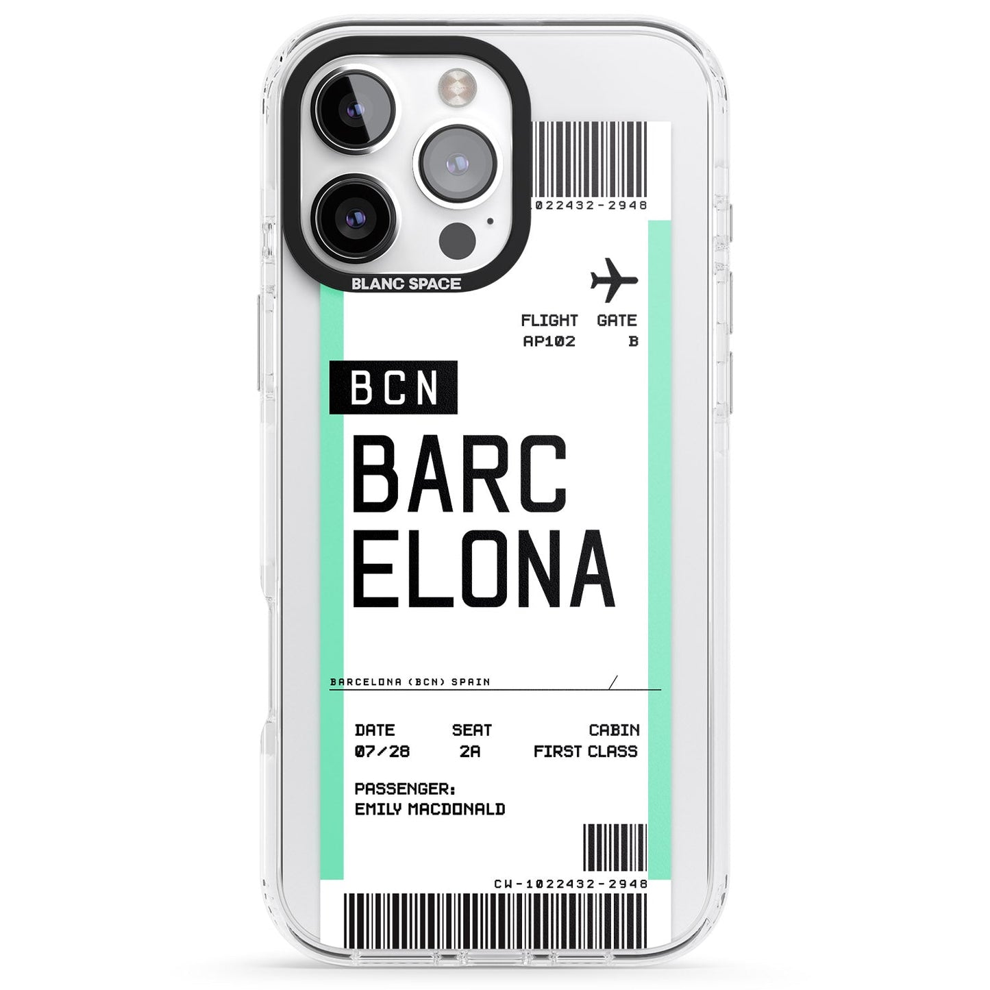 Personalised Barcelona Boarding Pass