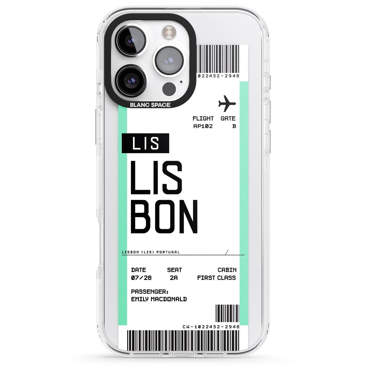 Personalised Lisbon Boarding Pass
