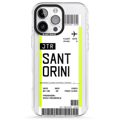 Personalisierte Bordkarte für Santorini