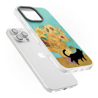 Cat with Van Gogh's Sunflowers