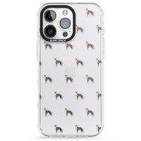 Motif de chien whippet transparent