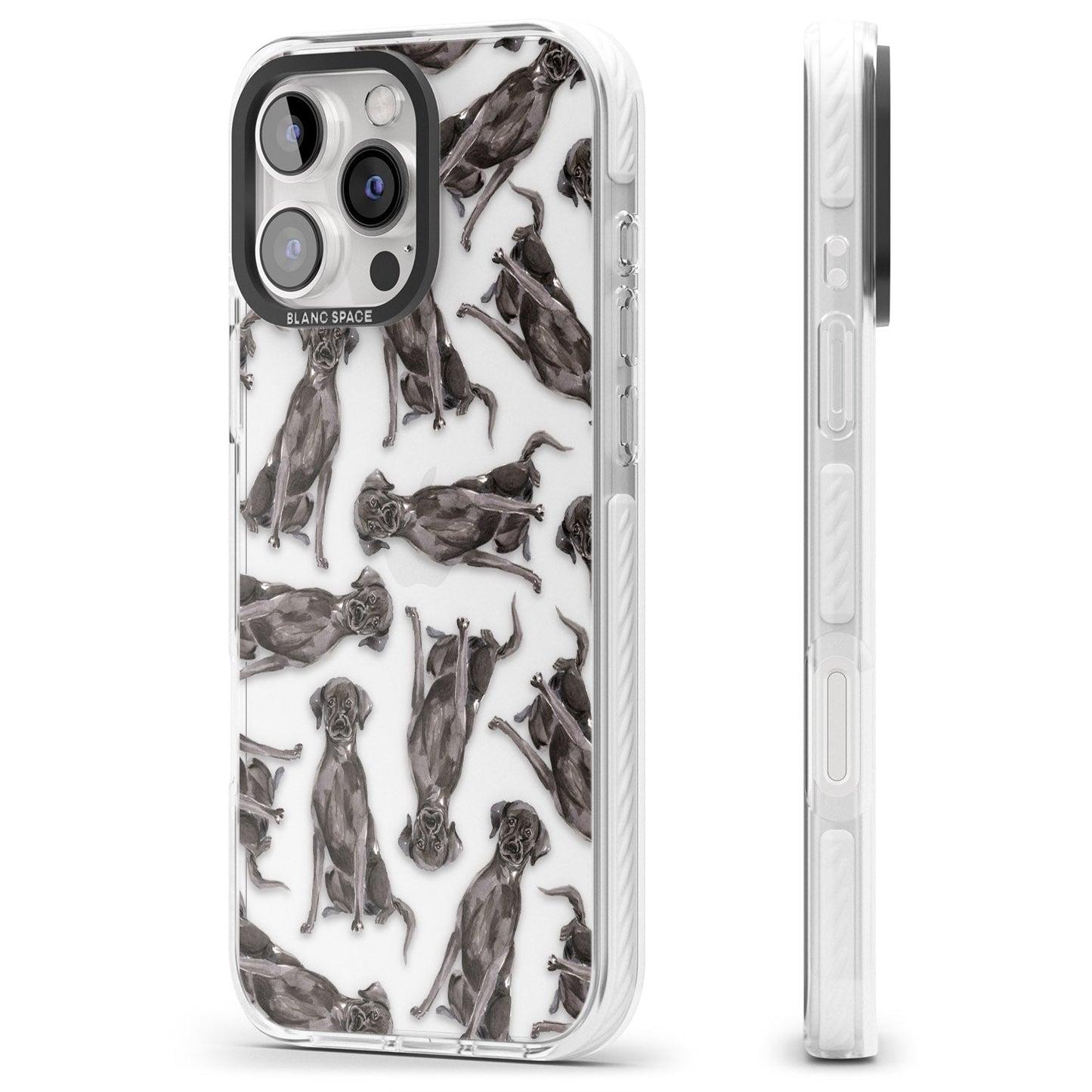 Black Labrador Watercolor Pattern