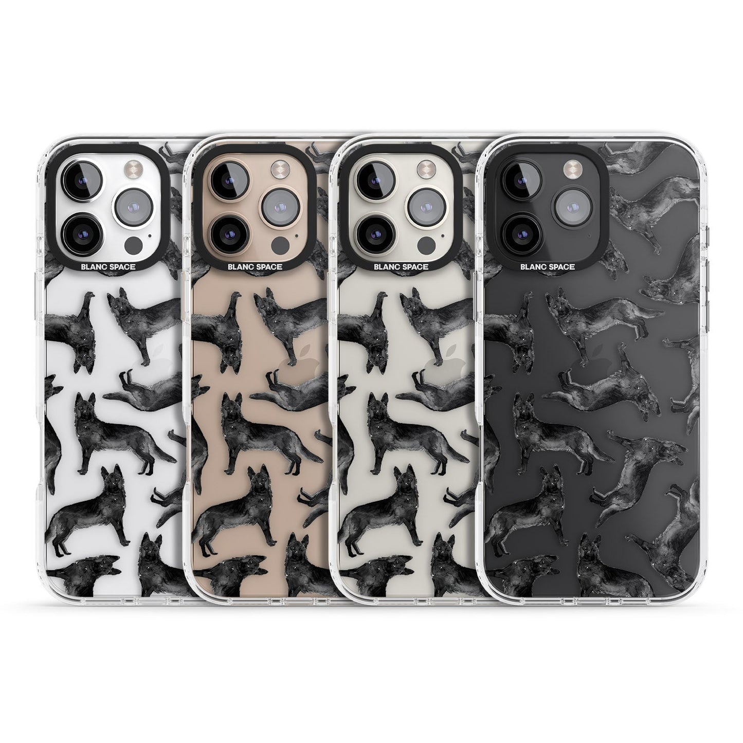 German Shepherd Pattern Black