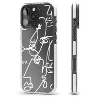 Abstract Line Art White Clear