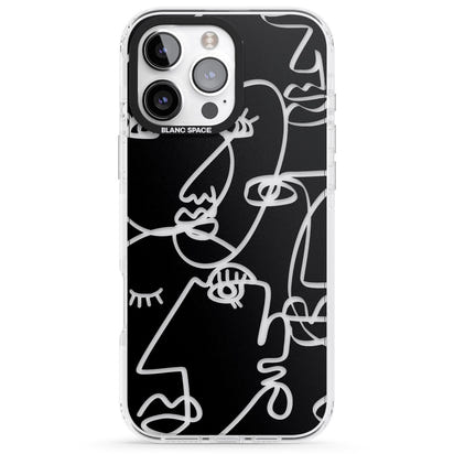 Abstract Line Art Clear Black