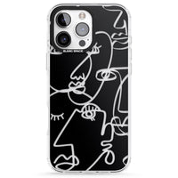 Abstract Line Art Clear Black