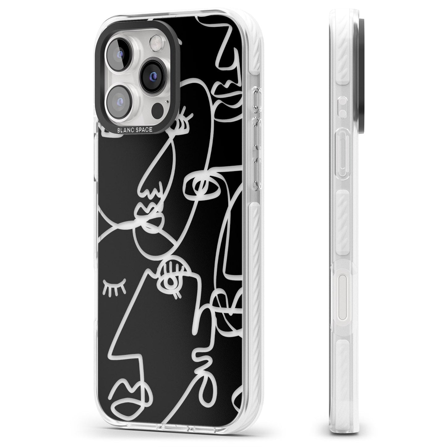 Abstract Line Art Clear Black