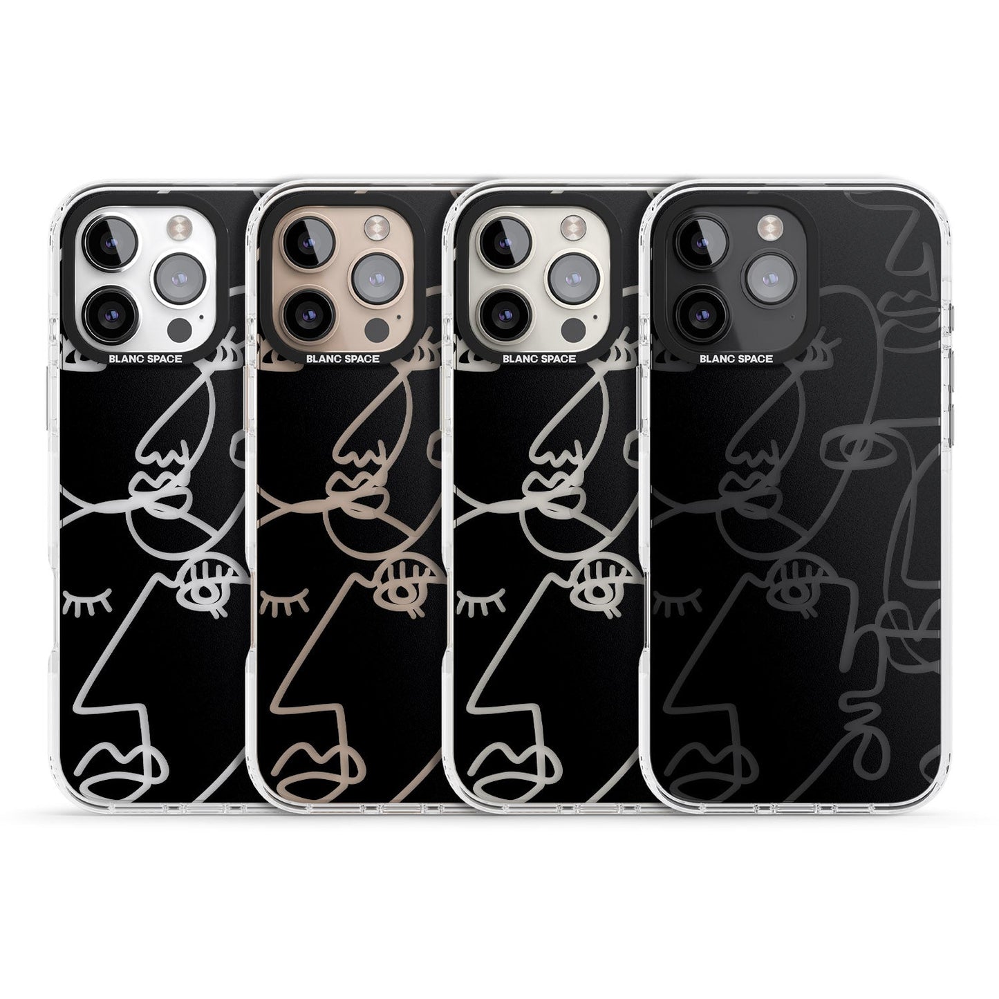 Abstract Line Art Clear Black