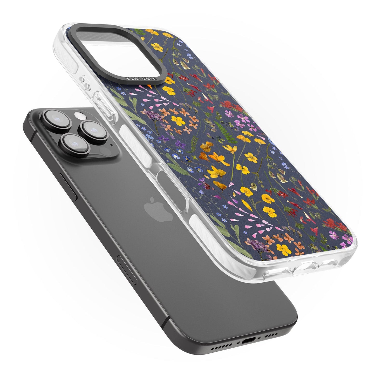 Grappe de feuilles de fleurs sauvages bleu marine