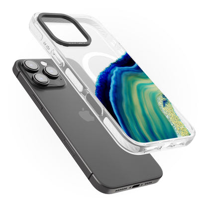 Grüne und blaue Smaragd-Geode