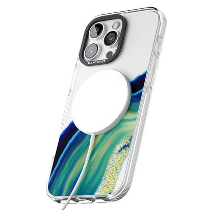 Grüne und blaue Smaragd-Geode