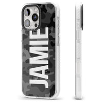 Personalised Black Camo Name Vertical
