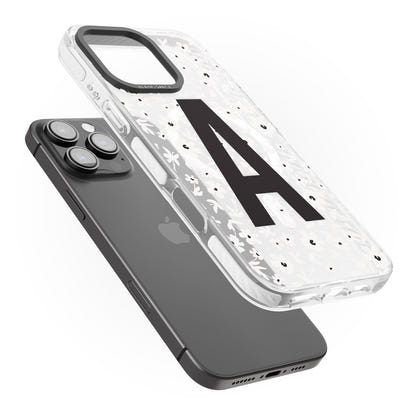 Initiale en gras personnalisée et florale