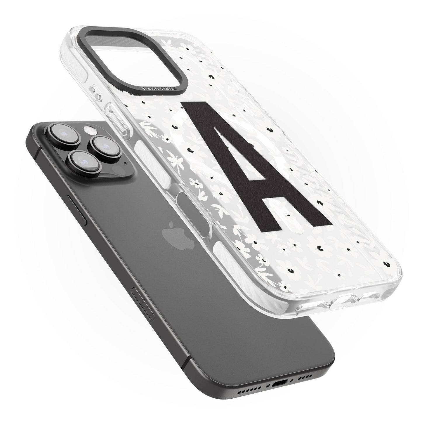 Initiale en gras personnalisée et florale