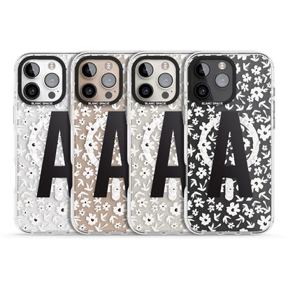 Initiale en gras personnalisée et florale