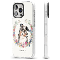 Personalised Australian Shepherd Floral Portrait