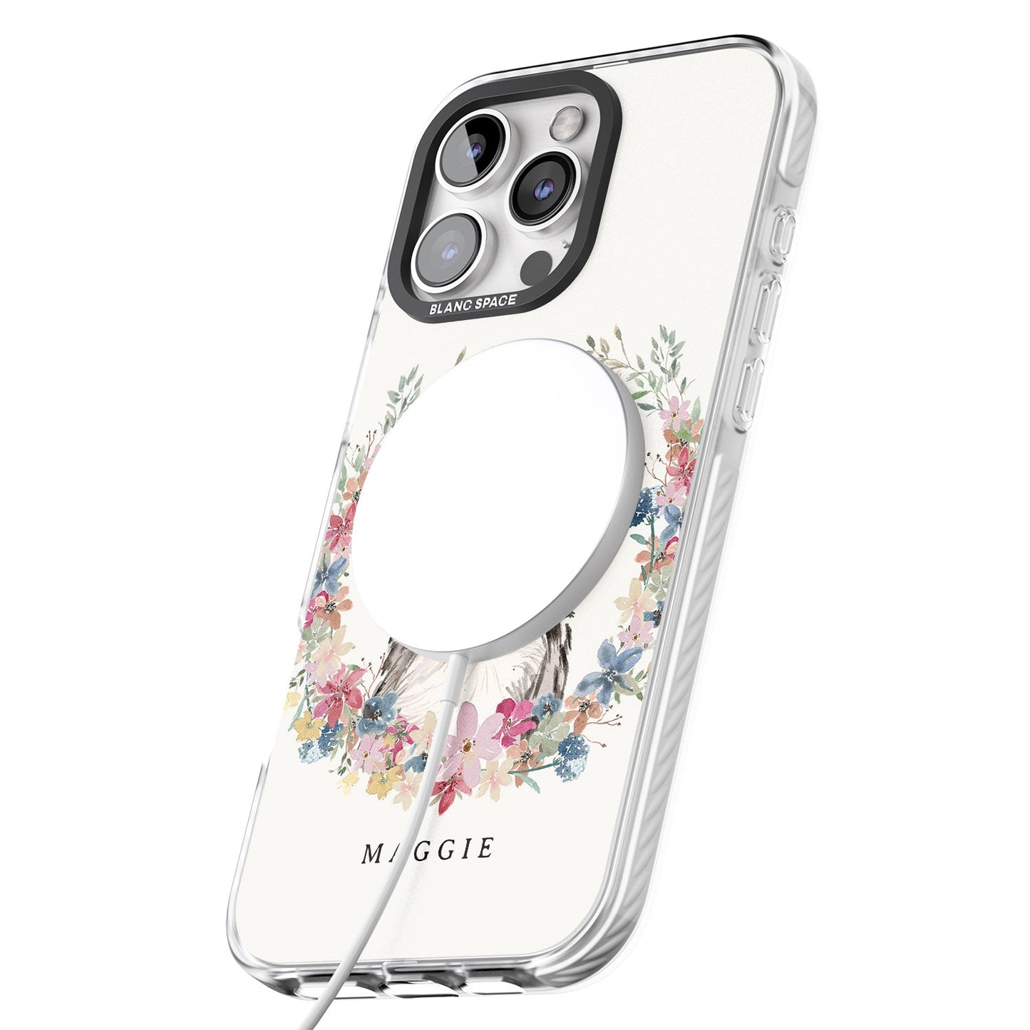 Personalised Australian Shepherd Floral Portrait