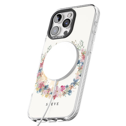 Personalised Yellow Labrador Floral Portrait