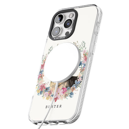 Personalised German Shepherd Floral Portrait