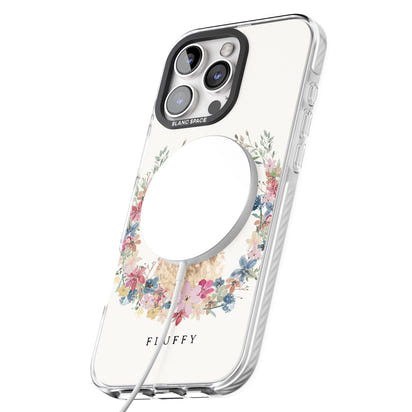 Personalised Champagne Cockapoo Floral Portrait