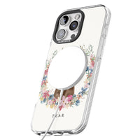 Personalised Chocolate Labrador Floral Portrait