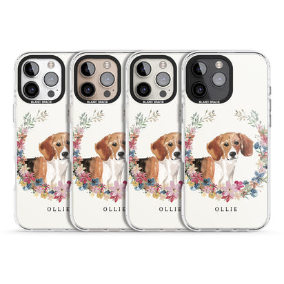 Personalised Beagle Floral Portrait