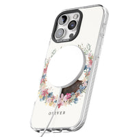 Personalised Black & Tan Dachshund Floral Portrait