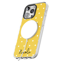 Personalised Yellow Polka Dot